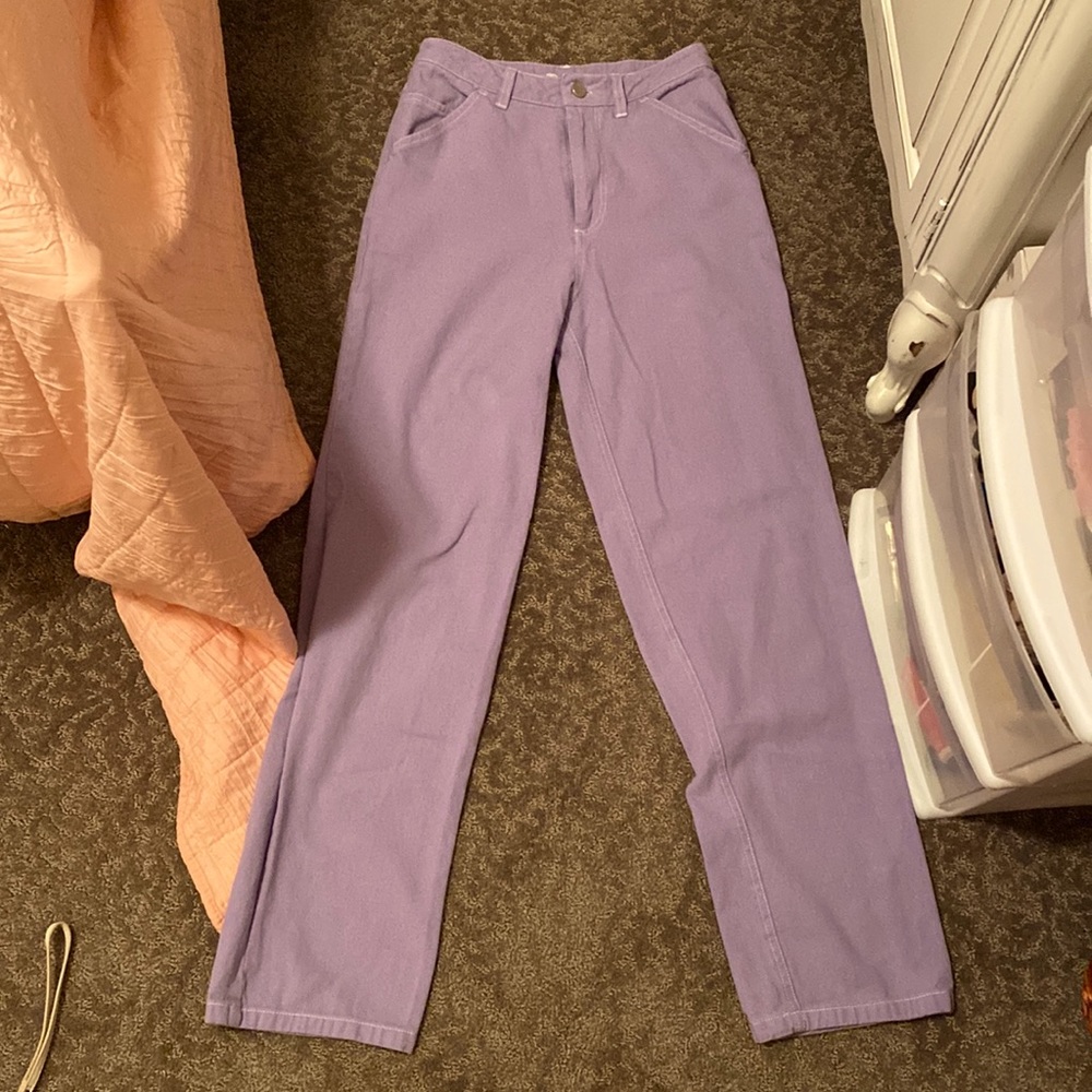 Selling purple cargo jeans. They are in great condition! - Picture 1 of 4